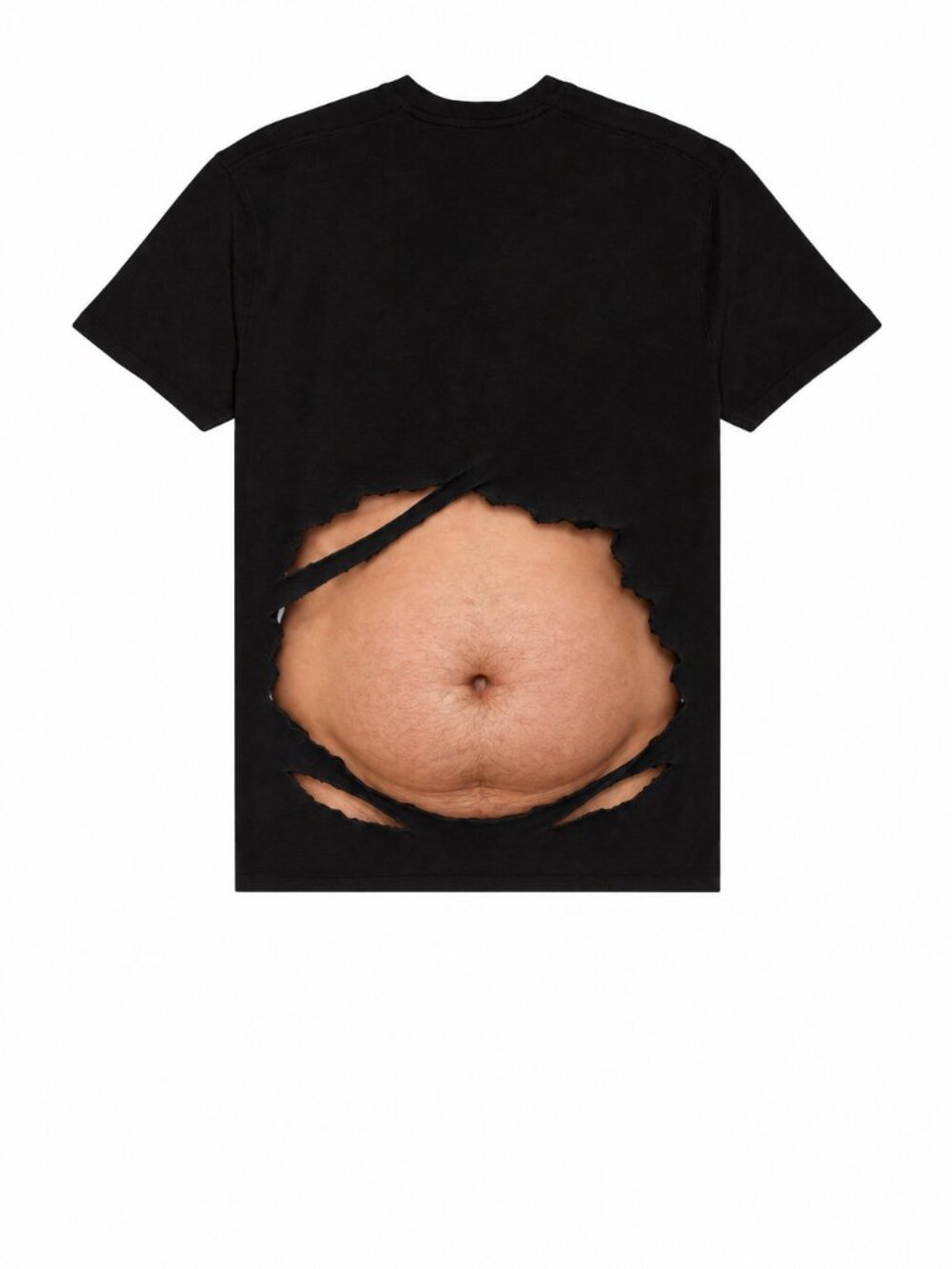 Men’s 3D Ripped Dad Bod Belly Graphic T-Shirt